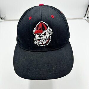 Captivating Headgear Licensed Georgia Bulldog Adjustable Black Cap Embroidered